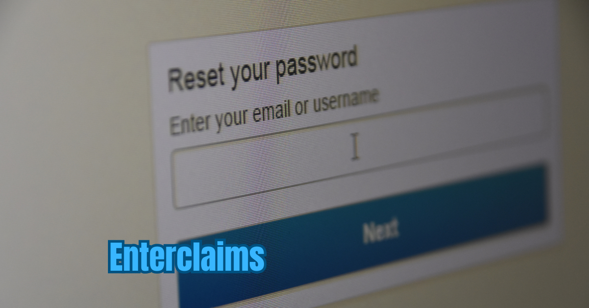 Enterclaims reset your password